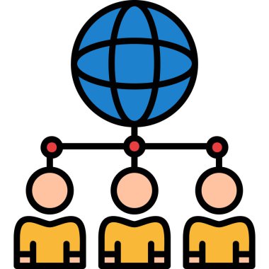 ağ bağlantısı vektör illüstrasyonu