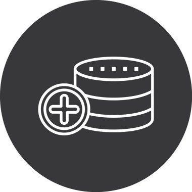 Veri veritabanının vektör simgesi