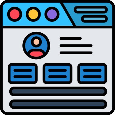 tarayıcı web arayüzü vektör çizimi