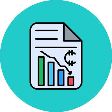 Rapor ver. Web simgesi basit illüstrasyon