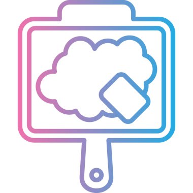 Bir bulut simgesinin vektör illüstrasyonu