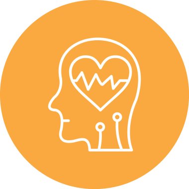 Beyin. Web simgesi basit illüstrasyon