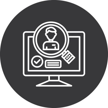 Dizüstü bilgisayar simgesinin vektör çizimi