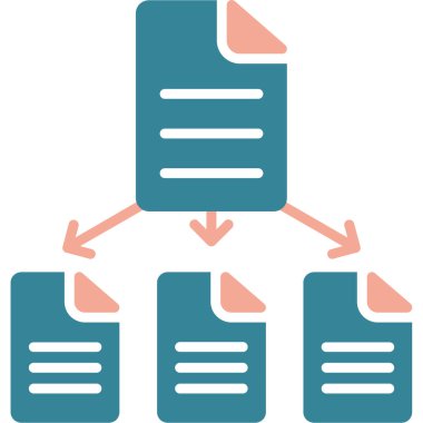 Veri paylaşımı düz vektör simgesi