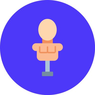 Erkek avatar. Basit simge vektör illüstrasyonu