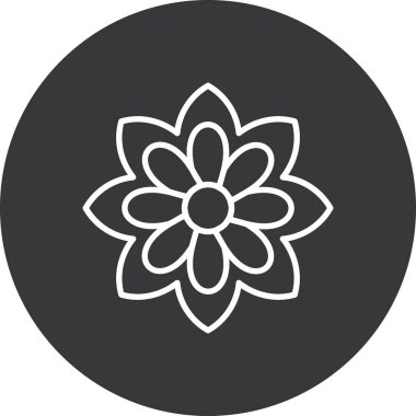 Çiçek simgesinin vektör illüstrasyonu