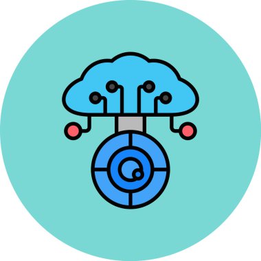 Beyin. Web simgesi basit tasarım