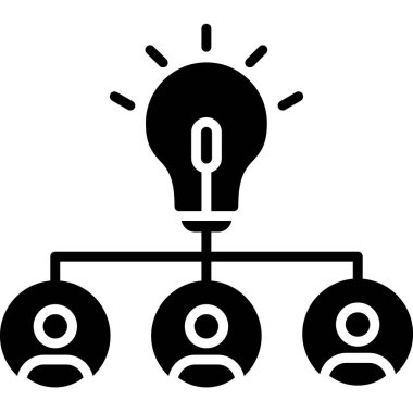 Ampul ikonu vektör illüstrasyonu. fikir simgesi