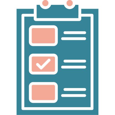 Kontrol listesi. Web simgesi basit illüstrasyon