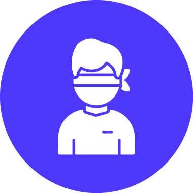 kız ikon vektör illüstrasyonu