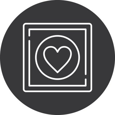 Kalp ikonu vektör illüstrasyonu