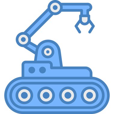 Robotik el simgesi, vektör illüstrasyonu