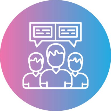 Bir grup insan simgesinin vektör çizimi