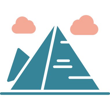 Bir piramit simgesinin vektör çizimi