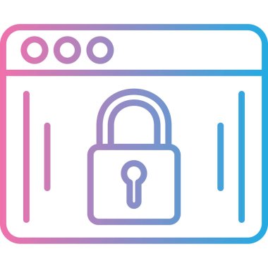 Web Kilidi. Basit illüstrasyon