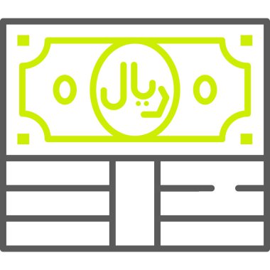 Yeşil bir simgenin vektör illüstrasyonu