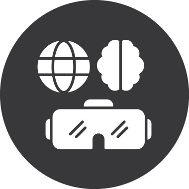 VR gözlük simgesi vektör illüstrasyon tasarımı