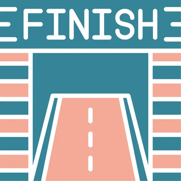 Bitiş çizgisine simge vektör çizim