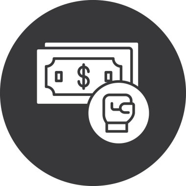 Dolar. Web simgesi basit illüstrasyon