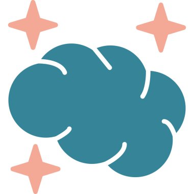 Bulut. Web simgesi basit illüstrasyon