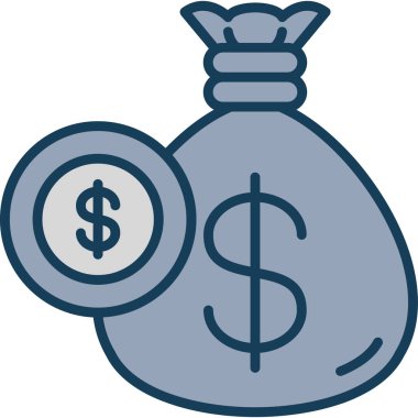 Para için. Web simgesi basit illüstrasyon