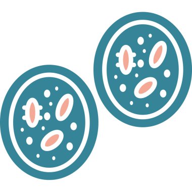 Bakteriler. Web simgesi basit illüstrasyon