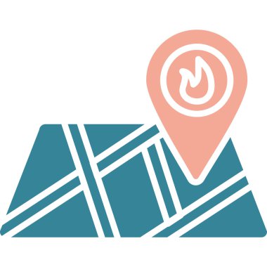 Harita konumu vektör simgesi