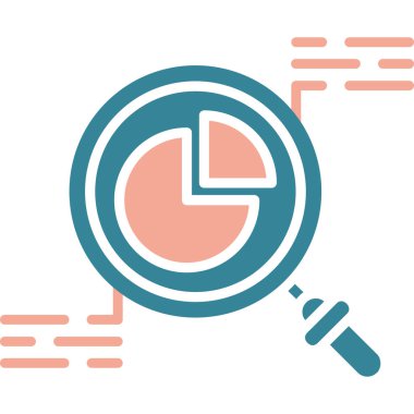 İş analizi düz vektör simgesi