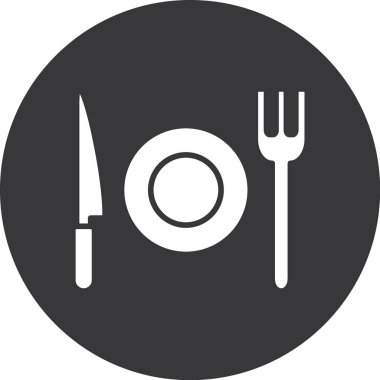 Restoran simgesi vektör illüstrasyonu