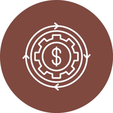 Dolar. Web simgesi basit illüstrasyon