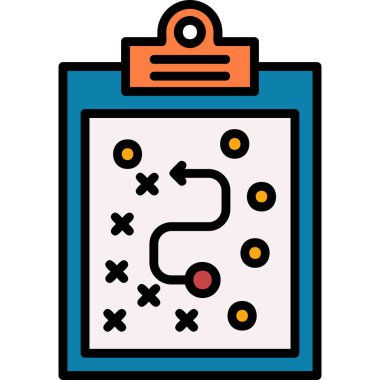 oyun simgesi renk ana hatları vektörü