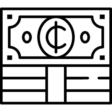 ATM simgesi. Web için nakit vektör simgelerinin özet çizimi