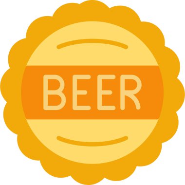 bira kupası vektör simgesi düz tasarım