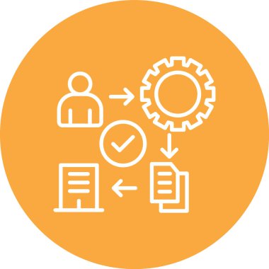 İş yönetimi satırı vektör simgesi