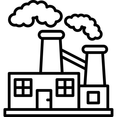 Fabrika. Web simgesi basit tasarım