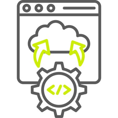 Web tasarım geliştirme ikonu vektör illüstrasyonu