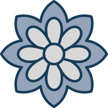 Çiçek. Web simgesi basit illüstrasyon