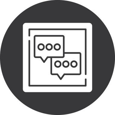 Sohbet vektörü düz simgesi