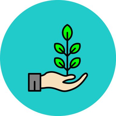 bitki simgesi, vektör illüstrasyonu