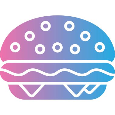 Hamburger. Web simgesi basit illüstrasyon