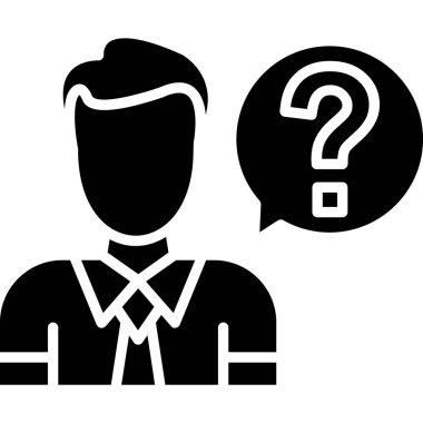 Soru işareti simgesine sahip iş adamı