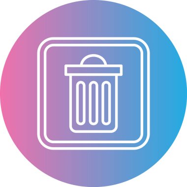 Çöp kutusu. Web simgesi basit illüstrasyon