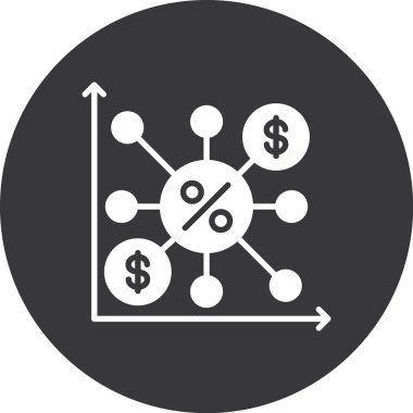 İş ve finans simgesinin vektör illüstrasyonu