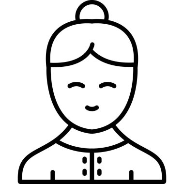 Kadın yüz simgesi, dış hat biçimi