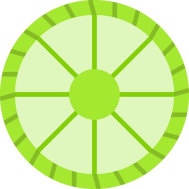 Yeşil yapraklı izole bir çemberin çizimi