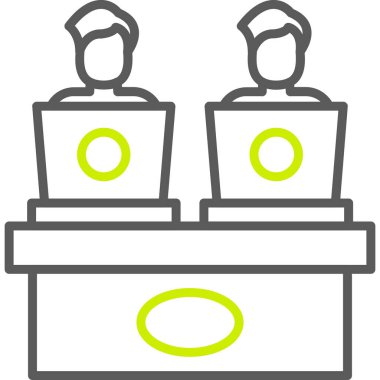 Podyum ikon vektör illüstrasyonu