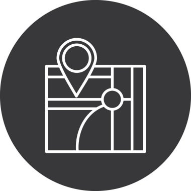 Haritası olan bir adamın vektör çizimi