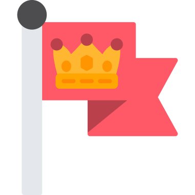 taç düz vektör simgesi