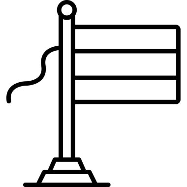 Bayrak. Web simgesi basit illüstrasyon