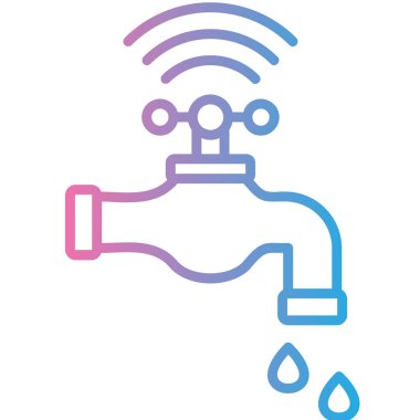 Musluk modern simgesi, vektör illüstrasyonu